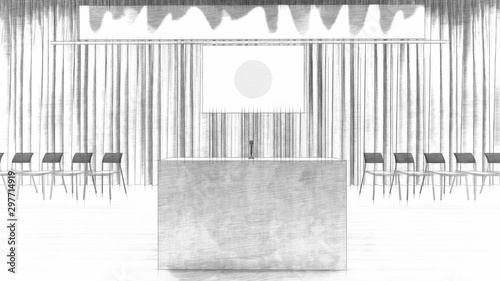 体育館 学校 卒業式 国旗有り イラスト35 Buy This Stock Illustration And Explore Similar Illustrations At Adobe Stock Adobe Stock