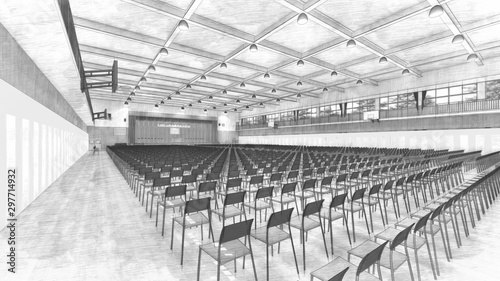 体育館 学校 卒業式 国旗有り イラスト36 Buy This Stock Illustration And Explore Similar Illustrations At Adobe Stock Adobe Stock