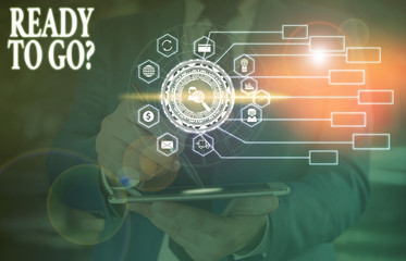 Poster - text sign showing ready to go question. business photo text asking someone if he is prepared or pack
