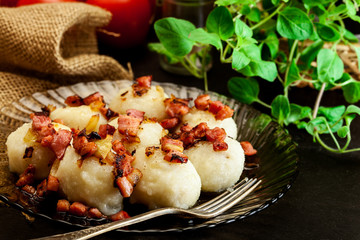 Wall Mural - Potato dumplings stuffed with meat