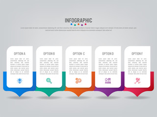 Wall Mural - Business infographic labels template with options.Creative concept for infographic..