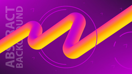 3d flow shape creative design. Liquid wave background. Vector illustration.