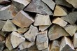 Timber prepared for use as a winter fuel, woodpile