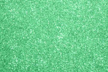 Canvas Print - Abstract blur green glitter sparkle defocused bokeh light background