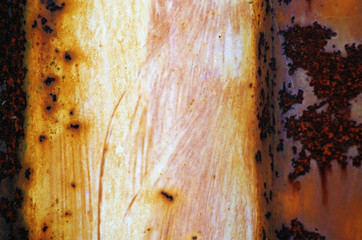 close up of a rusty metal wall