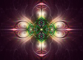 Wall Mural - Abstract color dynamic background with lighting effect. Fractal art