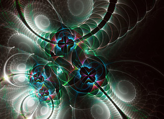 Wall Mural - Abstract color dynamic background with lighting effect. Fractal art
