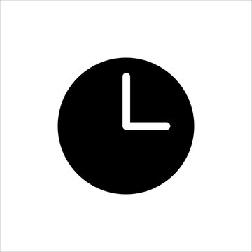 Clock icon. Symbol of time with trendy flat line style icon for web, logo, app, UI design. isolated on white background. vector illustration eps 10