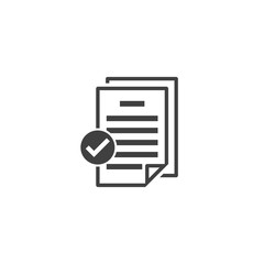 Fototapete - Inspection icon in black color on a white background