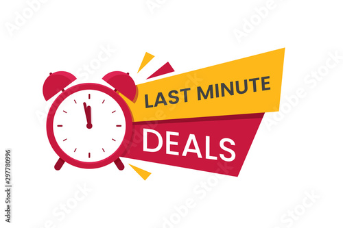Fotomural Red last minute deal logo, symbol, banner