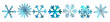 A set of colorful snowflakes. Vector illustration