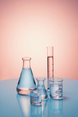 lab theme. science and medical background. place for typohraphy