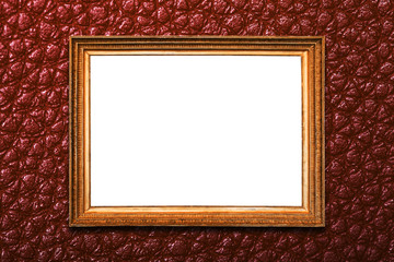 Canvas Print - frame on a textural brown wall.