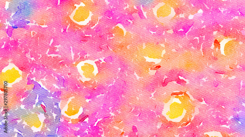 Abstract modern art background. Oil painting on canvas. Watercolor elements m...