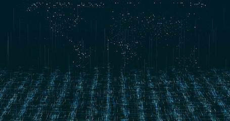 Wall Mural - Abstract grid shape background. 3D rendering