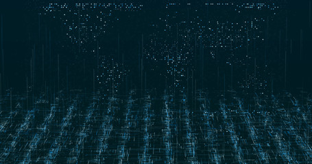 Wall Mural - Abstract grid shape background. 3D rendering