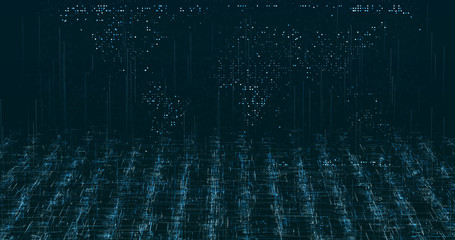 Wall Mural - Abstract grid shape background. 3D rendering