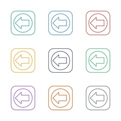 Poster - arrow left icon white background