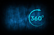 360 degrees rotate arrow icon abstract blue background illustration digital texture design concept