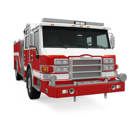 Wall Mural - Fire Rescue Truck Isolated