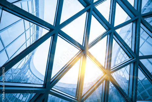 Cuadros en Lienzo Mesh metal frame skylight in exhibition hall