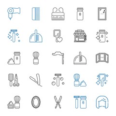 Sticker - barber icons set