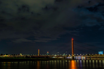 Wall Mural - Night shot düsseldorf Media harbor