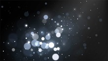 Vector Background With Silver Bokeh Dust, Flying Snow, Winter Night