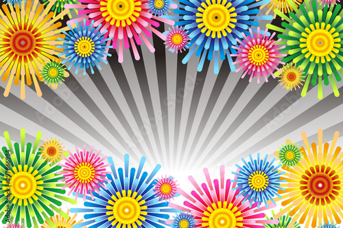 Background Wallpaper Vector Illustration Design Clip Art Art Free Free Size ベクターイラスト背景素材壁紙 カラフル トロピカルリゾート 花柄 模様 フラワー 夏のイベント 無料 Vector De Stock Adobe Stock