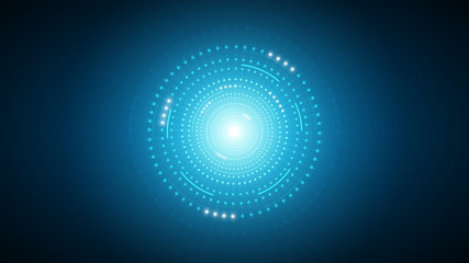 Poster - blue circle technology abstract vector background,futuristic science cyberspace background,artificial intelligence technology concept