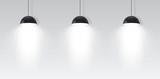 Fototapeta  - Three ceiling lamp. Realistic vector