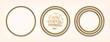 © 3d_kot - Set of golden circular frames. Luxury border or banner