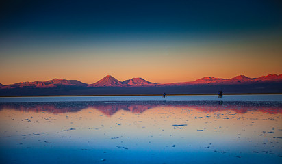 Wall Mural - Sunset in the Chilean mountains