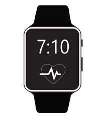 Poster - smartwatch icon on white background. flat style. smartwatch sign. smart watch icon with clock and he