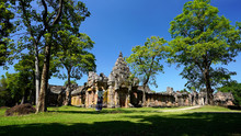 Woman Visit Prasat Khao Phanom Rung Historical Park In Buriram, Thailand