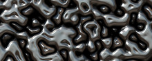 Black Liquid Metal Background
