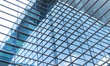 Fototapeta Konie - Architecture details Modern Building Glass facade Business background