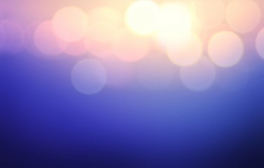 yellow bright bokeh on dark blue background. golden lights pattern. magical festive illustration. ho