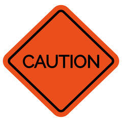 Wall Mural - Caution warning sign without picture vector illustration