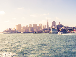 Poster - SAN FRANCISCO, USA - SEPTEMBER 15: cityscape on September 15, 2015 in San Francisco, California, United States. It was founded on June 29, 1776.