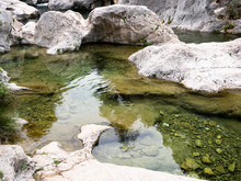  Stones And Meltwater In The Pou Clar Pools Of Onteniente