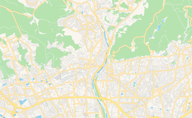  Printable street map of Kawanishi, Japan