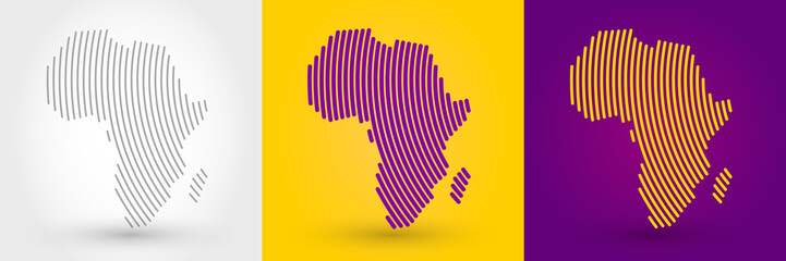 striped map of africa