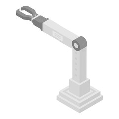 Poster - Arm robot icon. Isometric of arm robot vector icon for web design isolated on white background