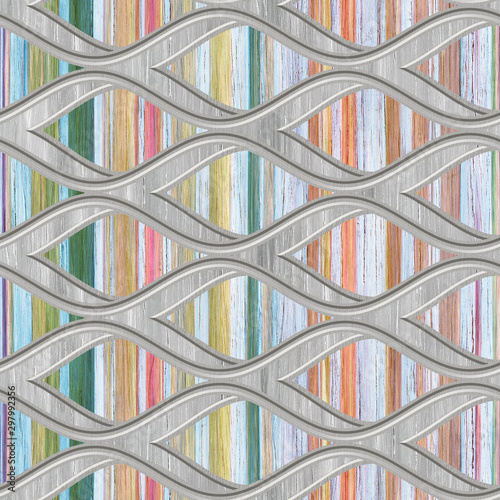 Dekoracja na wymiar  rzezba-wzor-fal-na-tekstura-tlo-wzor-patchworku-pastelowy-kolor-drewno