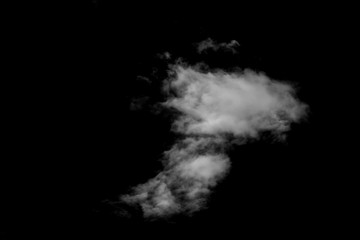Wall Mural - white cloud with black background