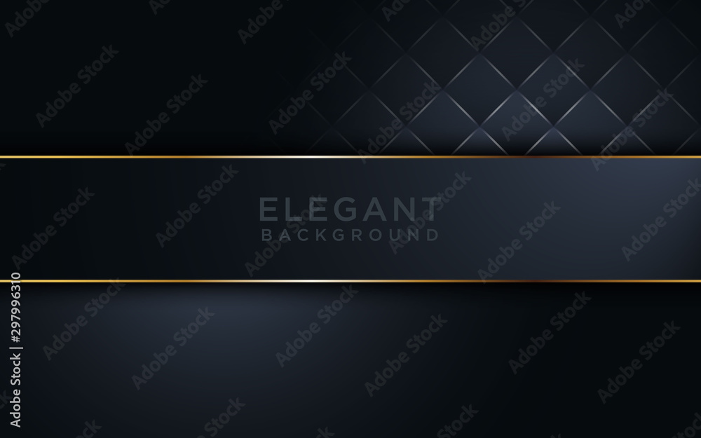 Abstract luxury black background overlap layer on dark space with ...
