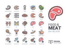 Food And Meat Icon Collection