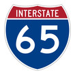 Interstate highway 65 road sign 