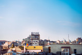 Fototapeta  - BUCHAREST, ROMANIA - August 28, 2017: Romanian flag in Bucharest